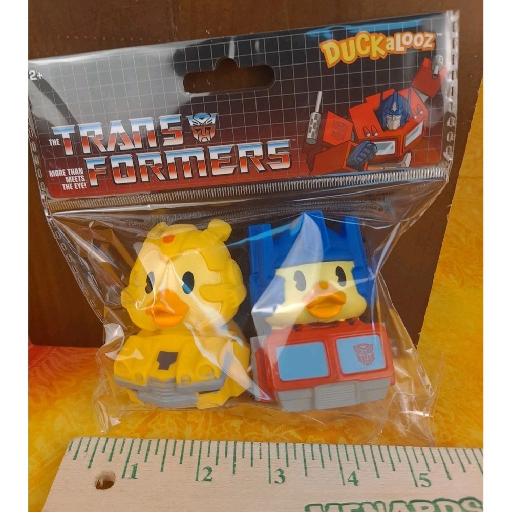 Transformers Duckalooz Optimus Prime And Bumble Bee Rubber Ducks Duckalooz New